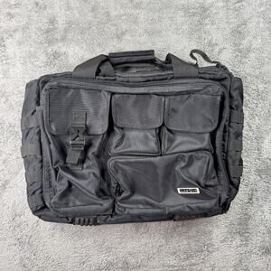 Lifewit Military Style Messenger Bag Black Water Resistant Nylon 17" Laptop